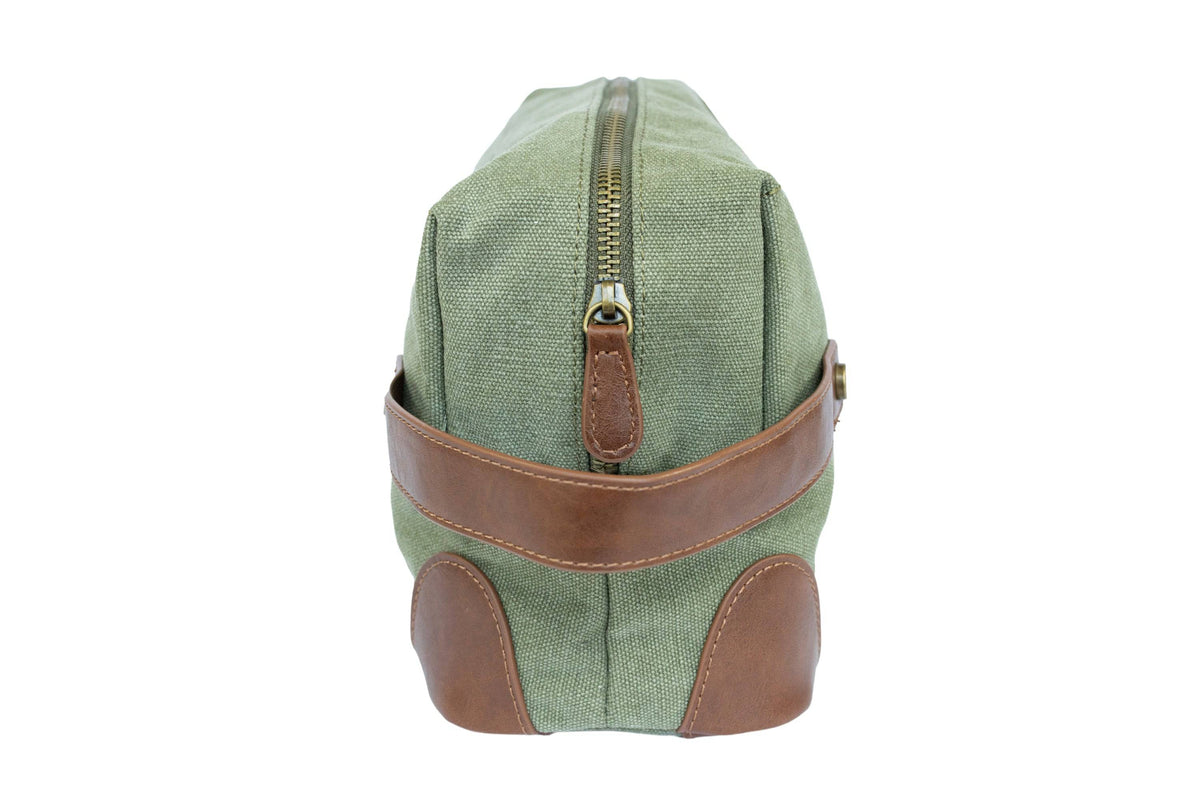 Green Marco Canvas Toiletry Bag - Vetelli