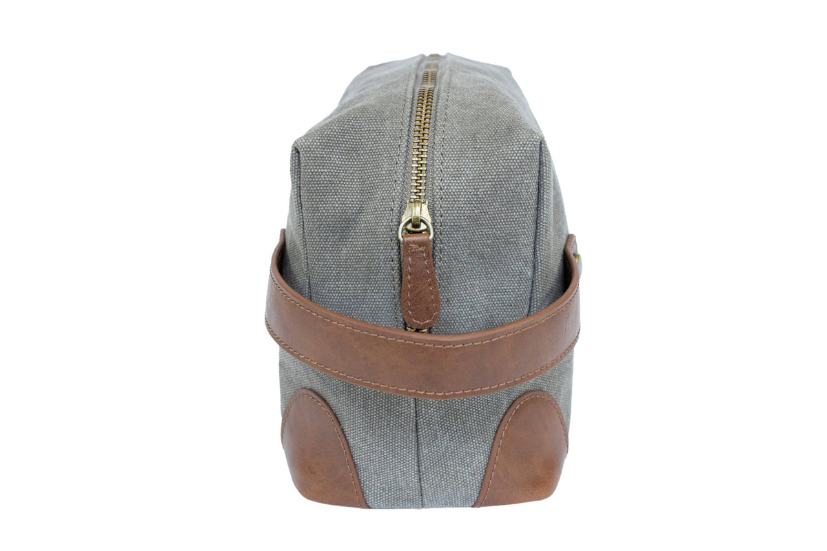 Light Grey Marco Canvas Toiletry Bag - Vetelli