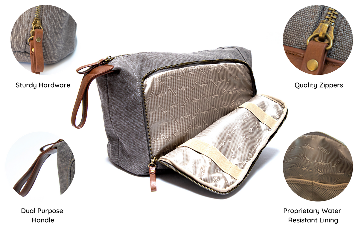 The Messner Canvas Toiletry Bag - Vetelli